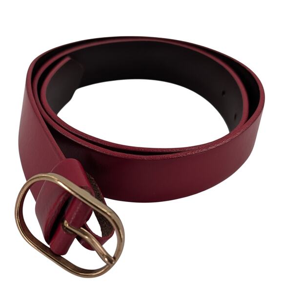 Womens Red Italian Leather Belt Circa San Francisco - Picture 7 of 7